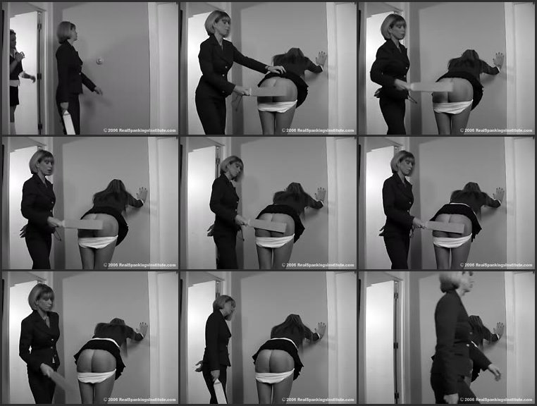 Screenlist Ms. Burns Paddles Riley - realspankingsinstitute - LQ/RM