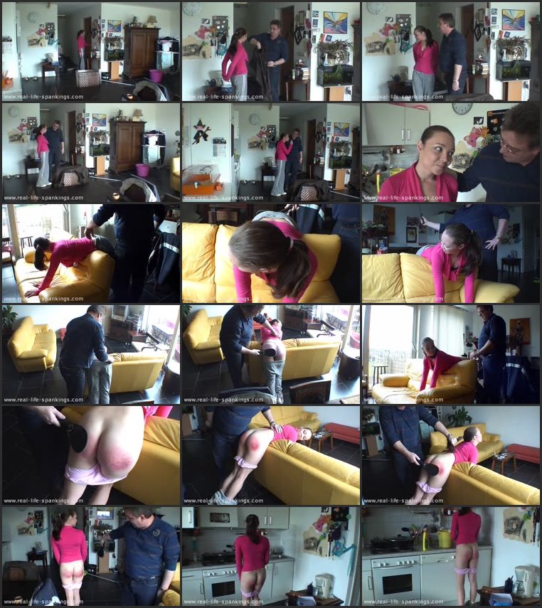 Screenlist Zoe Gets Her First Leather Paddling For Surfing Naughty Websites Instead Of Cleaning - real-life-spankings - LQ/WMV