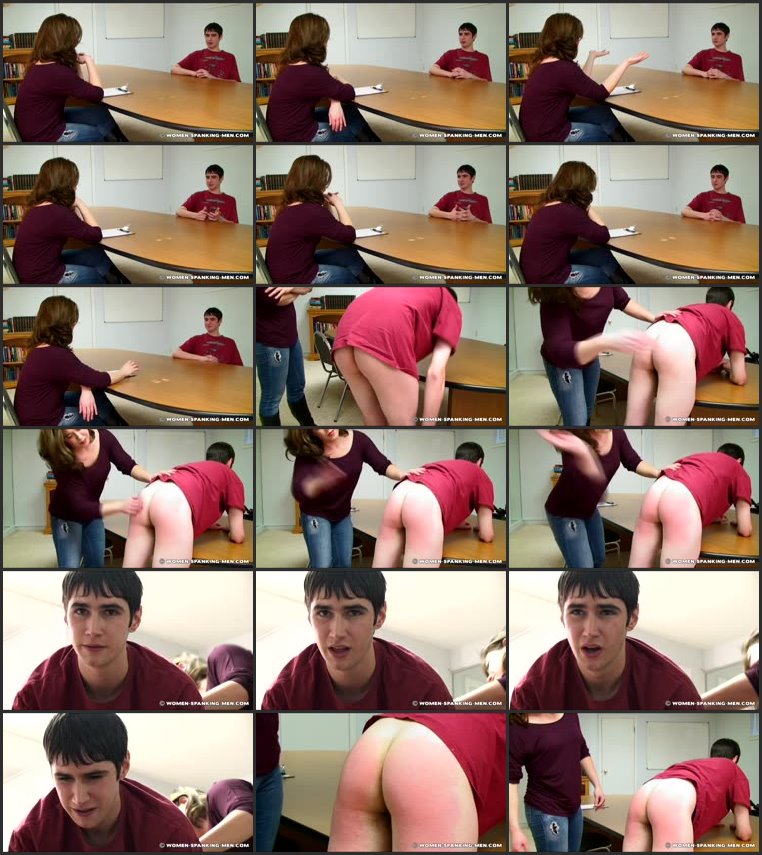 Screenlist Zack Is Interviwed and Spanked - women-spanking-men - SD/RM