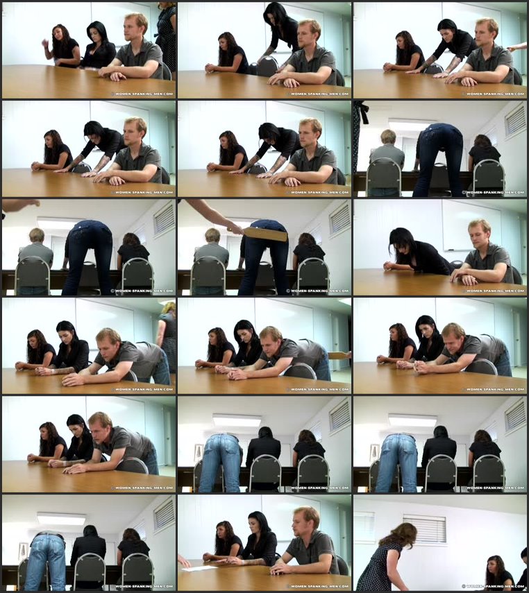 Screenlist Austin, Jade and Frankie Punished for Cheating - women-spanking-men - SD/RM