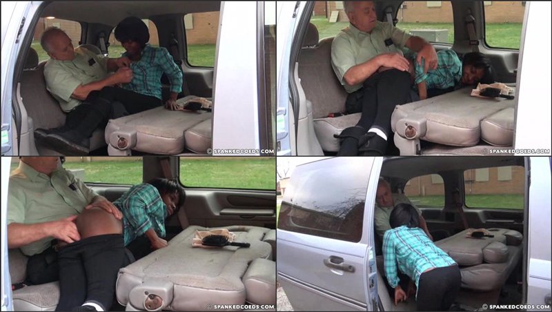 Cover Brooke: Van Spanking - spankedcoeds - SD/WMV