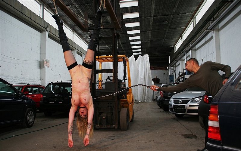 Cover Drive In Whipping - Christa Suspended Upside Down For Her First And Hardest Bullwhipping - paingate - SD/WMV