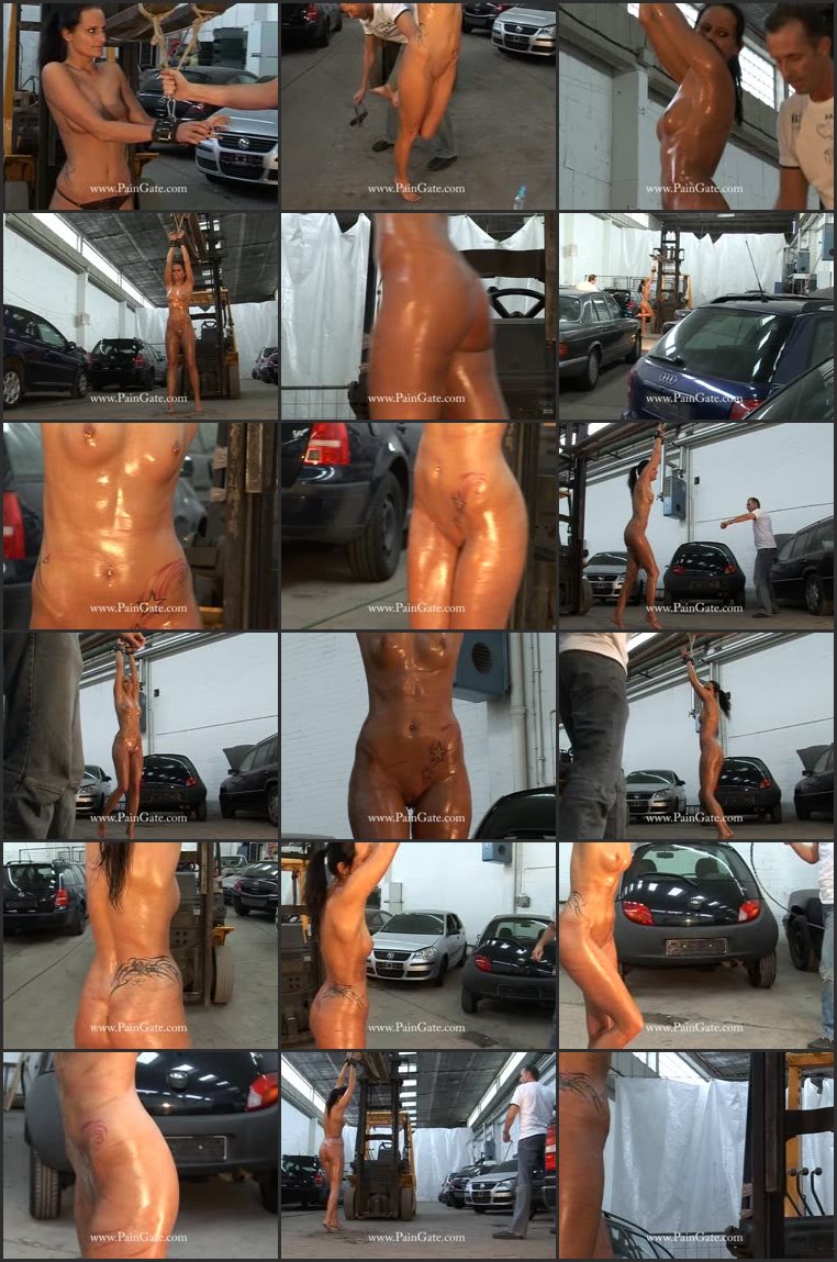 Screenlist Forklift Bullwhipping - Ines Suspended - Oiled - Whipped - Welts All Over - paingate - SD/WMV