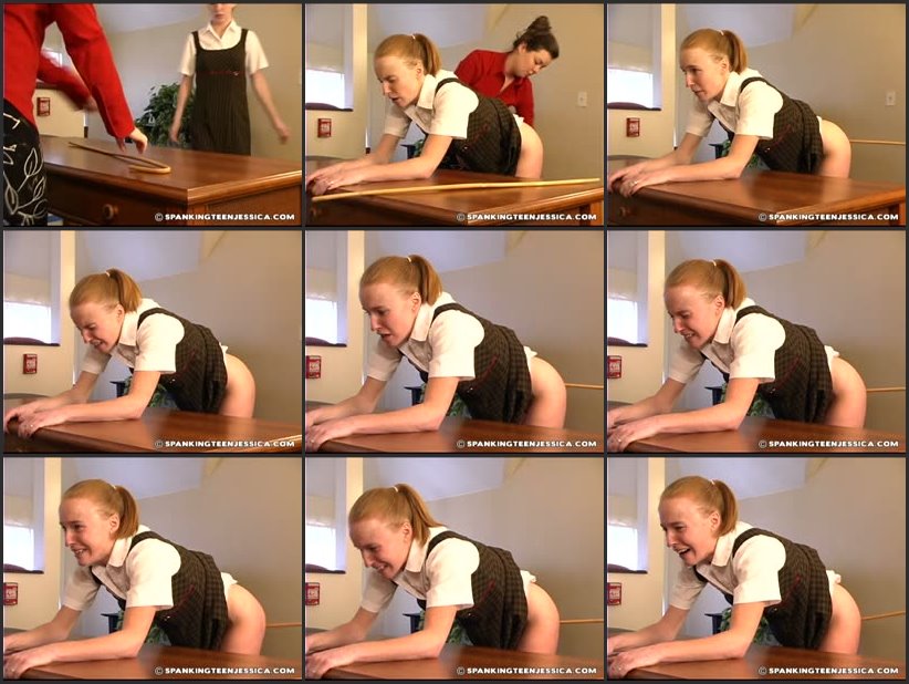 Screenlist Caned Over the Desk - spankingteenjessica - SD/RM