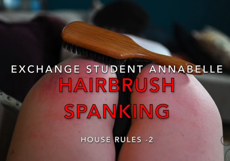 Cover Exchange Student Annabelle - Hairbrush Spanking - assumethepositionstudios - HD/MP4