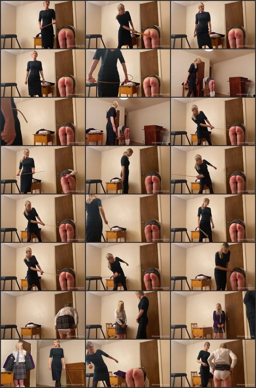 Screenlist Alisha And The Maths Test: The Caning - Domina Scarlet - Full HD/MP4