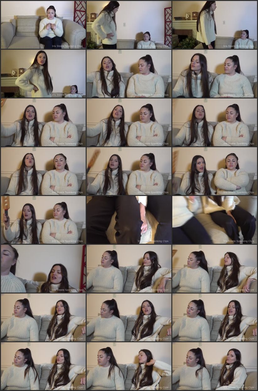Screenlist Pure Pov You Get Spanked By Step-mom And Step-sister - Iris Steele Spanking Clips - Full HD/MP4