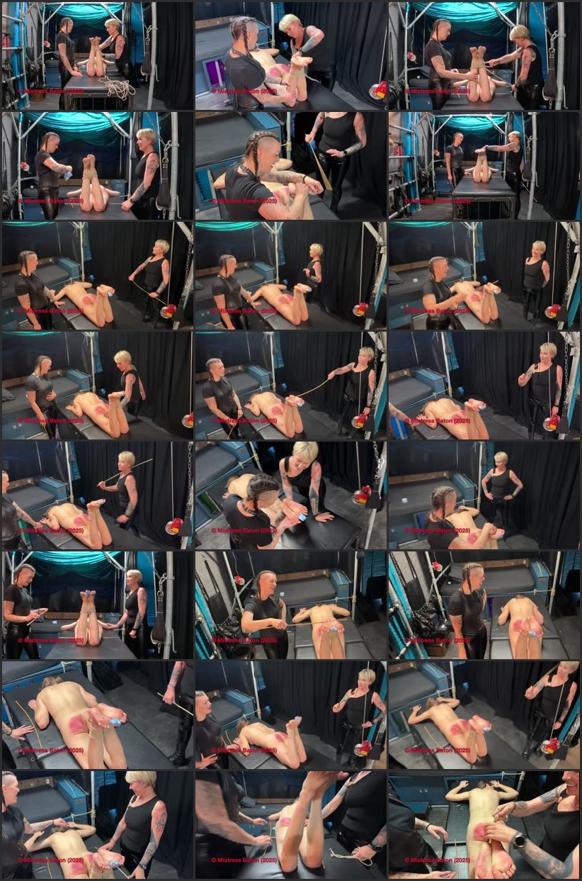 Screenlist Double Domme Bondage & Bastinado - Strafkamer - Full HD/MP4