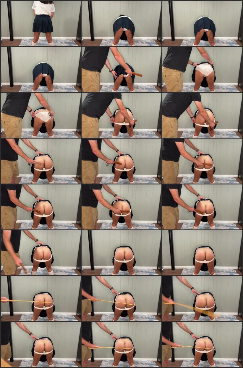 Screenlist Asian Schoolgirl Gets The Strap And Cane - School Spanks - Full HD/MP4
