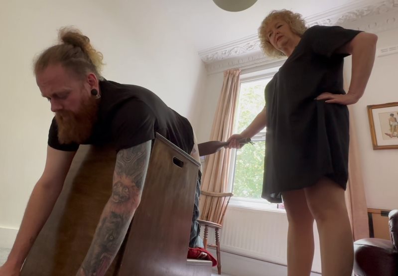Cover Handyman Strapped For Being Nosy - At Home with Miss Iceni - Full HD/MP4