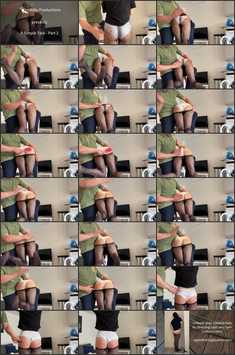 Screenlist A Simple Task Part 2 - An Otk Hand Spanking - Kitty Productions - Full HD/MP4