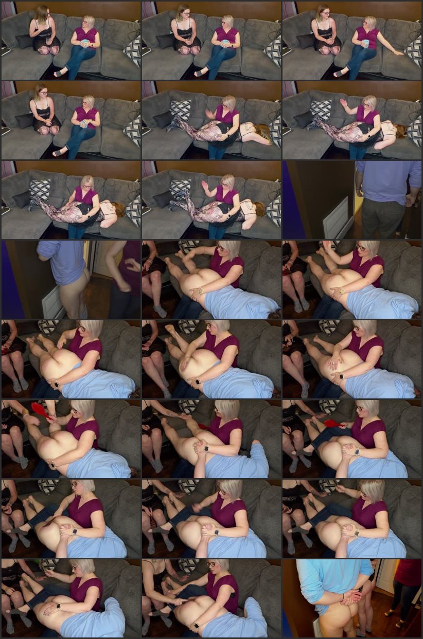 Screenlist Girlfriend Gets Her Boyfriend's Stepmom To Spank Him...and Her! - SpankingOdyssey - Full HD/MP4