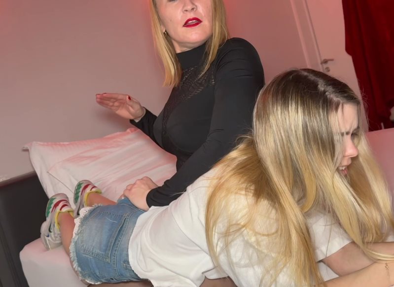 Cover Stepdaughter Gets A Spanking Punishment, Otk Spanking - MistressNoirOfficial - Full HD/MP4