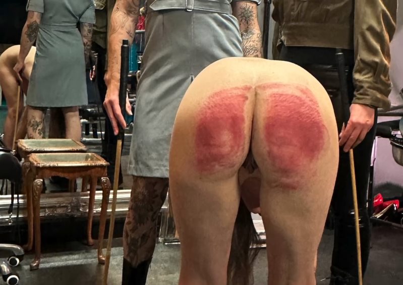 Cover Alexia's Double Domme Military Judicial Caning - Strafkamer - Full HD/MP4