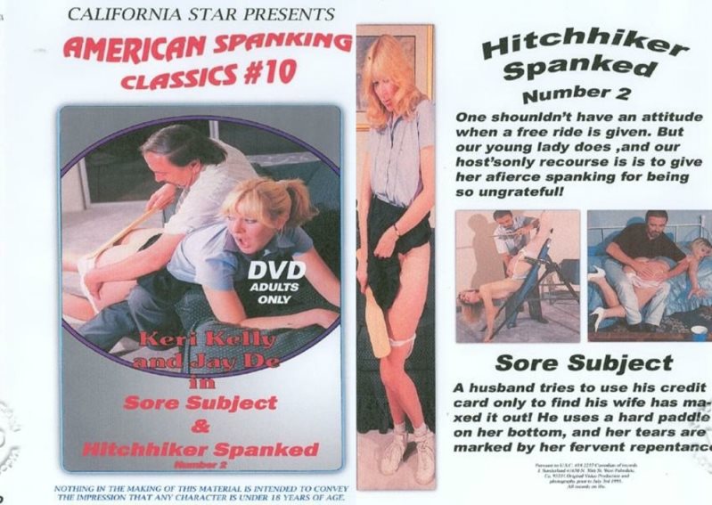 Cover American Spanking Classics #10 - Sore Subject & Hitchhiker Spanked Number 2 - California Star Productions - SD/MP4