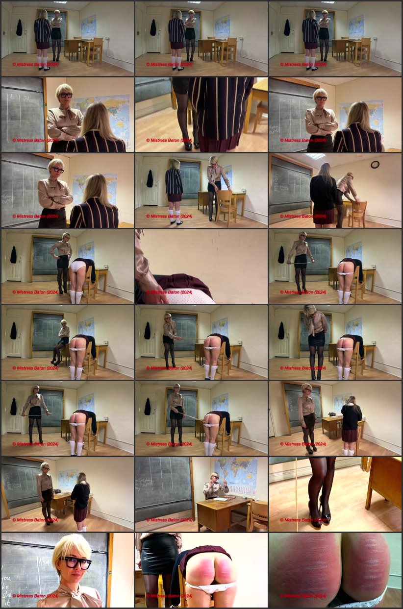 Screenlist Teacher Canes Schoolgirl Alisha - Strafkamer - Full HD/MP4