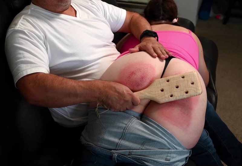 Cover I Won’t Do It Again, I Promise- Blistered Over Step Daddy’s Lap For Disobedience - assumethepositionstudios - Full HD/MP4