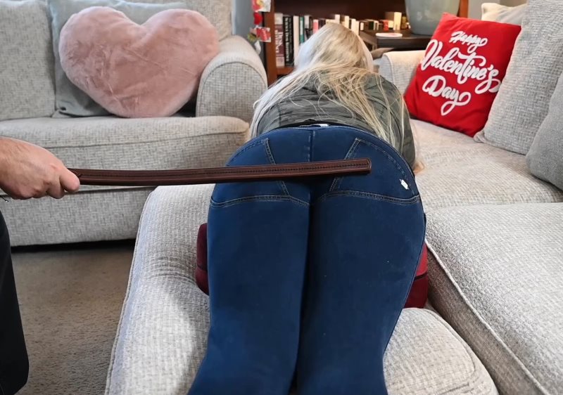 Cover Retail Therapy - Skin Tight Jeans - Cane And Belt - assumethepositionstudios - Full HD/MP4