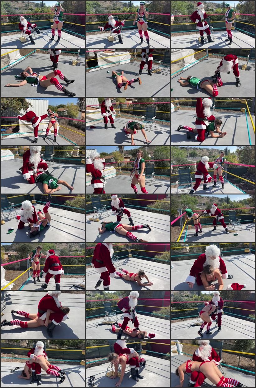 Screenlist Naughty Elf Spanking - Butt Wrestling Inc - HD/MP4