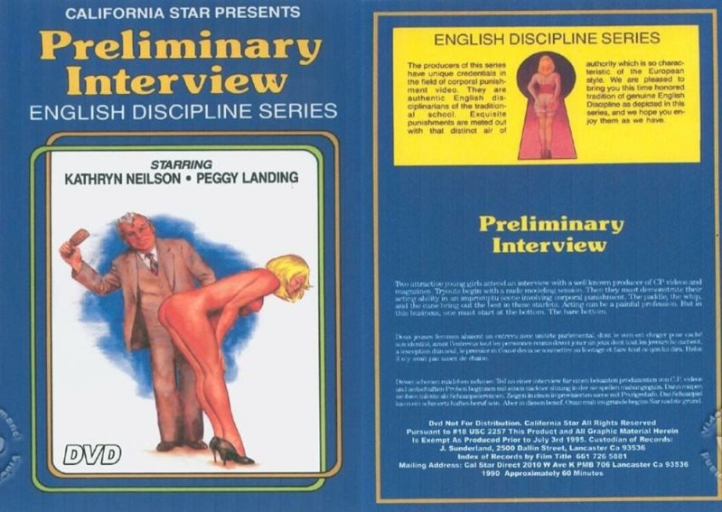 Cover English Discipline Series - Preliminary Interview - California Star Productions - SD/MP4