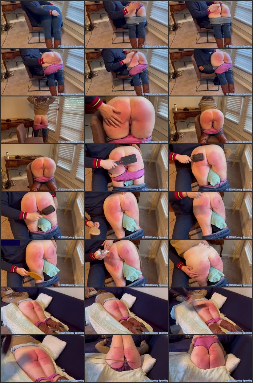 Screenlist Hard Spanking In Blue Jeans & Boots - Cowboy Spanking - Full HD/MP4