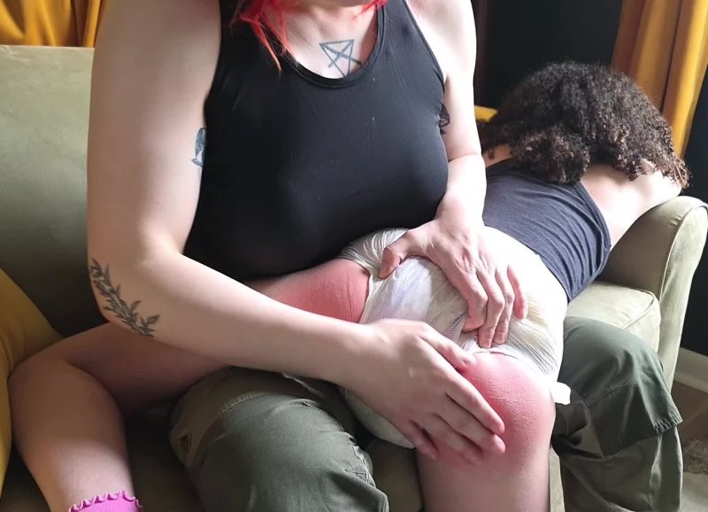 Cover Diaper Girl Discipline: Spanking And Corner-time - Diaper Slave Harley - Full HD/MP4