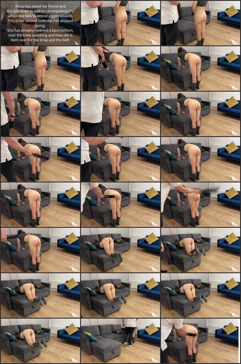 Screenlist An Exercise In Motivation Part 2 - Kinia Discovers The Penalty For Missing A Gym Session - Kitty Productions - Full HD/MP4