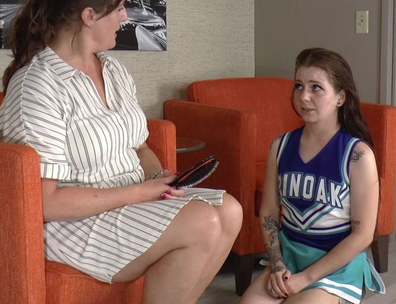 Cover Lily's Hard Hairbrush Lesson - cheerleaderspankings - Full HD/MP4