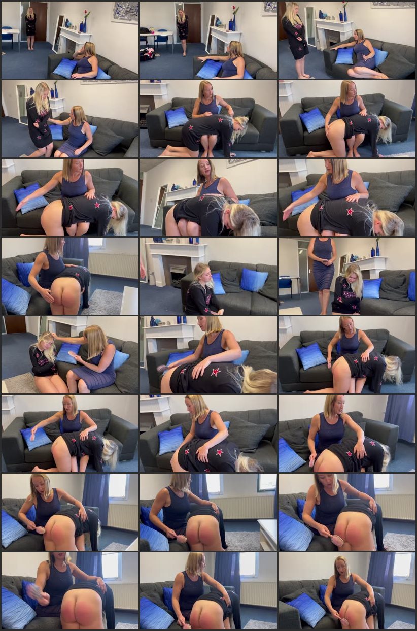 Screenlist Cute, Young, Blonde Girl Gets Spanked For Coming Home Late - MistressNoirOfficial - Full HD/MP4
