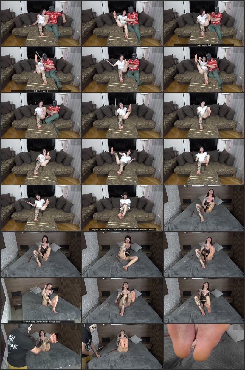 Screenlist Lotta's First Solo Bastinado Sessions (self + My Strokes) - Foot Torment Girls in Poland - Full HD/MP4