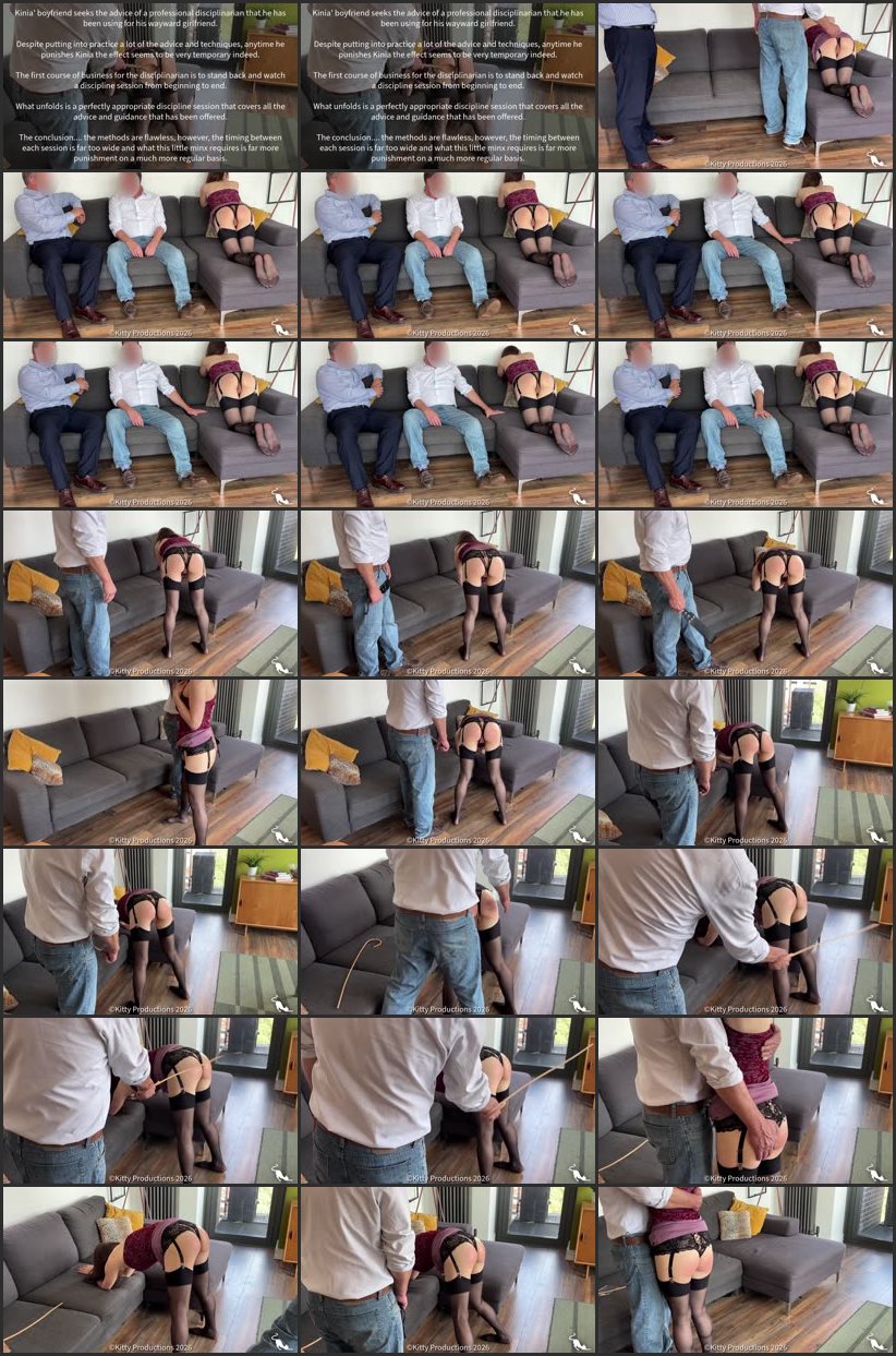 Screenlist The Visit To The Disciplinarian - Kinia And Her Boyfriend Visit A Disciplinarian To Show Of What They Have Learned - Kitty Productions - 4K Ultra HD/MP4