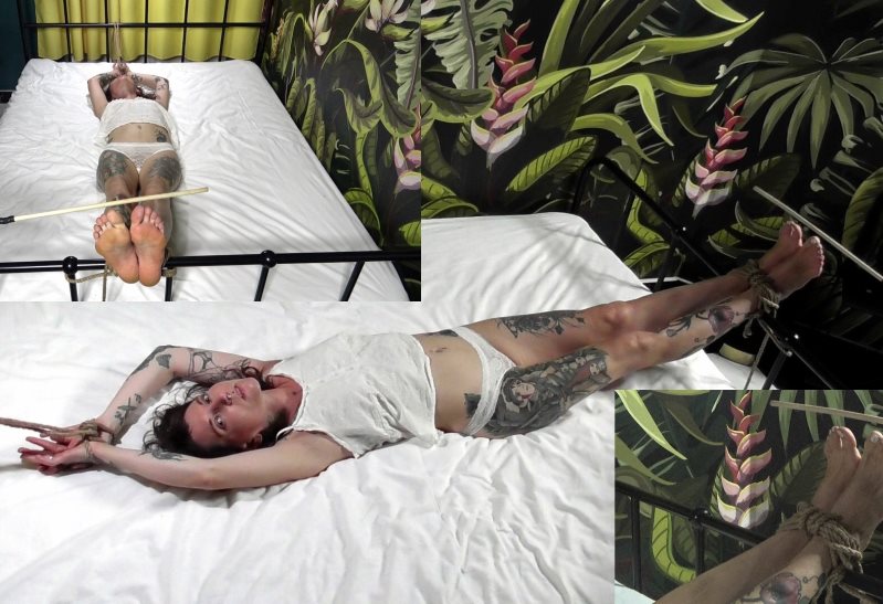Cover Cold-hearted Bastinado On The Tips Of The Toes For A Completely Bound Lotta - Foot Torment Girls in Poland - Full HD/MP4
