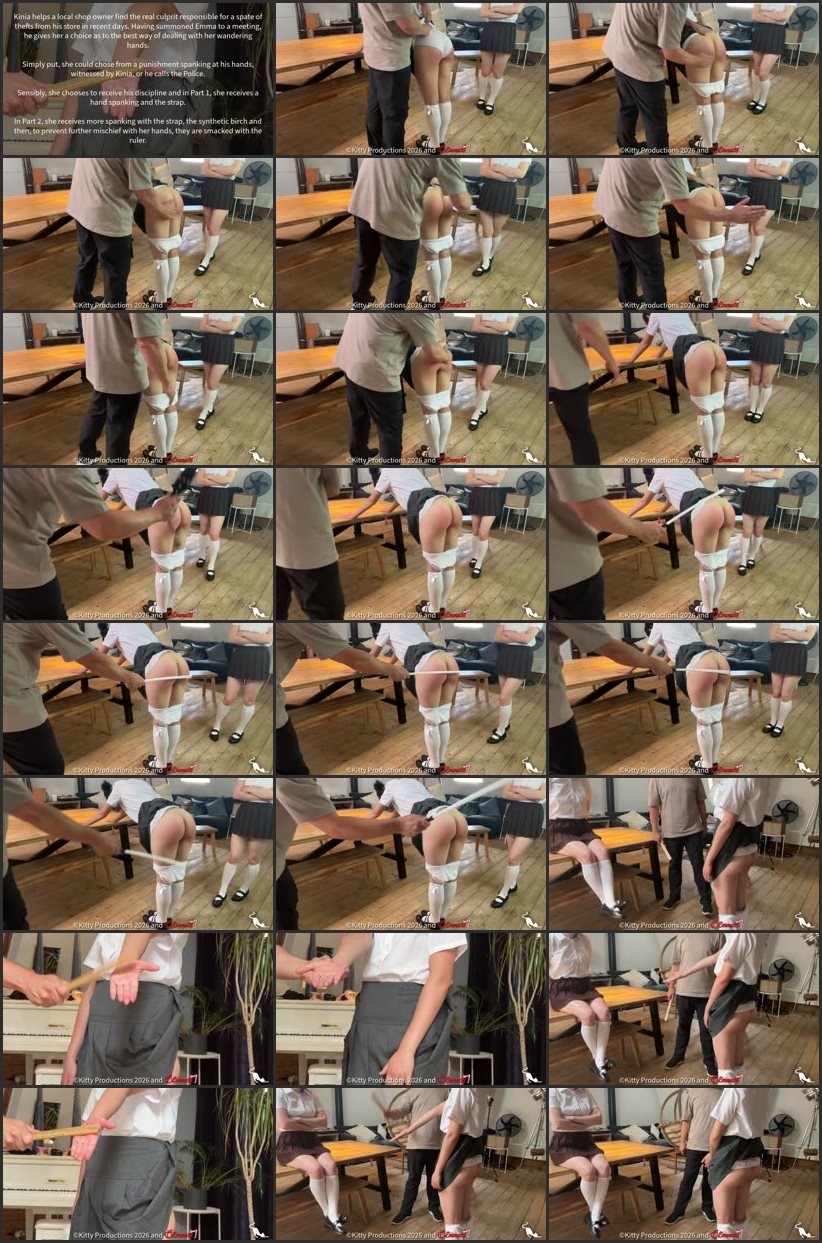 Screenlist Schoolgirls Light Fingers - Part 2 - Kinia Tells The Local Store Owner Who Is The Culprit - Kitty Productions - Full HD/MP4